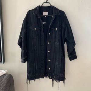 Zara Ripped Jean Jacket